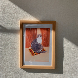 彼女の猫 (A4 Print with wooden Frame) 第2張的照片