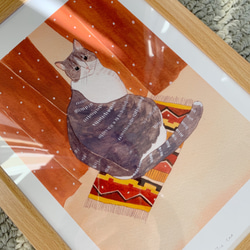 彼女の猫 (A4 Print with wooden Frame) 第3張的照片