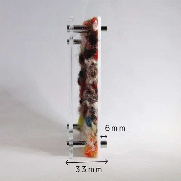 手紡ぎ糸のフォトフレーム　小 壁掛け&卓上　CHSW004 8枚目の画像