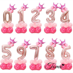 【バラ売りシリーズ⑧】5歳  ピンク  ナンバーバルーン  自由に組み合わせてオリジナルの飾り付け♪ #11646 5枚目の画像