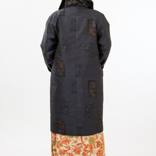 大島紬リバーシブルコート(着物リメイク) コート わさびん 通販