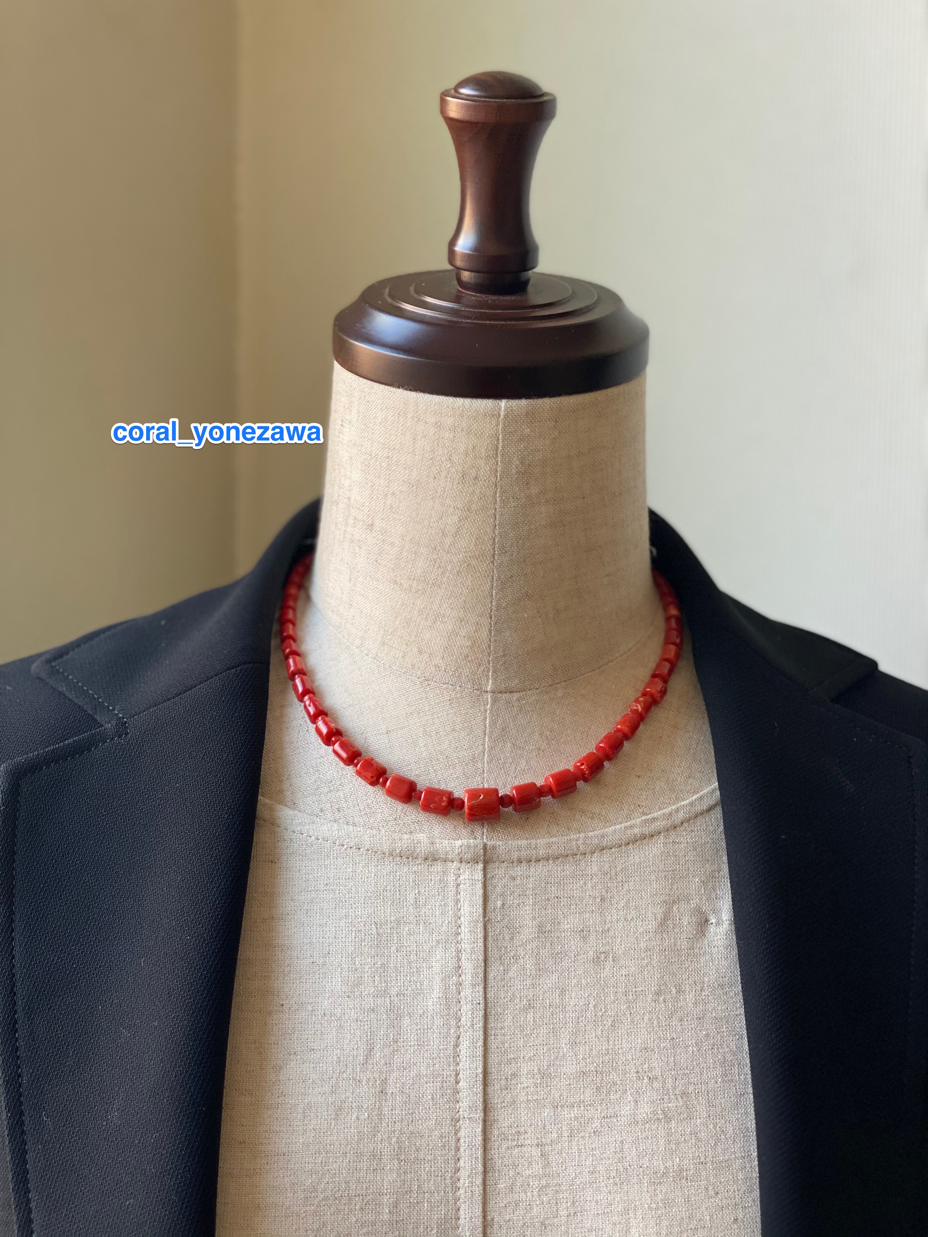 圧巻のボリューム・赤珊瑚ネックレス《アジャスター付き》