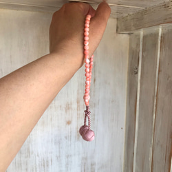 イチオシ‼︎正絹・小田巻桜色・宝石珊瑚数珠 9枚目の画像