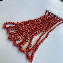 【アウトレット出品】天然ナチュラル素材・本珊瑚・生命力感じる赤い珊瑚ネックレス 9枚目の画像