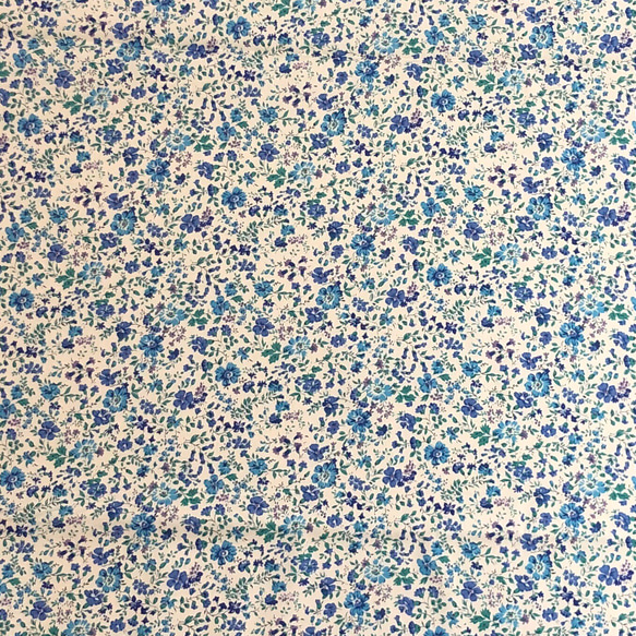 【布 110×50】フラワー　ブルー（20-2） 1枚目の画像