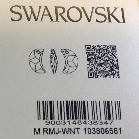 スワロフスキー#6722/16 クリスタルAB 三日月型 104SW004 3枚目の画像