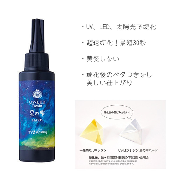 【creema最安】星の雫 ハードタイプ 100g UVレジン液＋オマケ付 116ASR3240 2枚目の画像