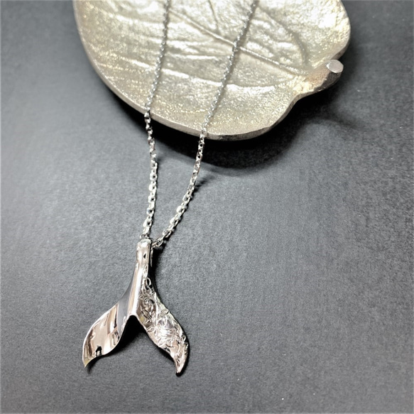 Whale tail necklace-silver-手彫り(ウィメン) 4枚目の画像