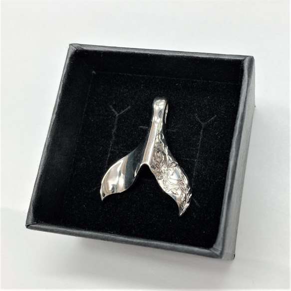 Whale tail necklace-silver-手彫り(ウィメン) 5枚目の画像