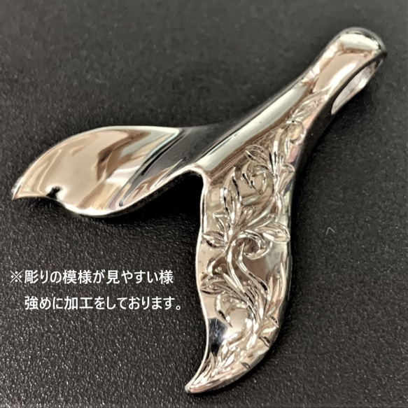 Whale tail necklace-silver-手彫り(ウィメン) 8枚目の画像
