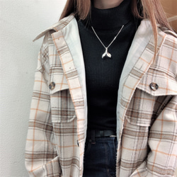Whale tail necklace-silver-手彫り(ウィメン) 1枚目の画像