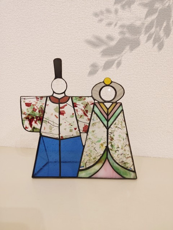 ステンドグラスのお雛様 「立ち雛」 その他インテリア雑貨 atelier-Yu