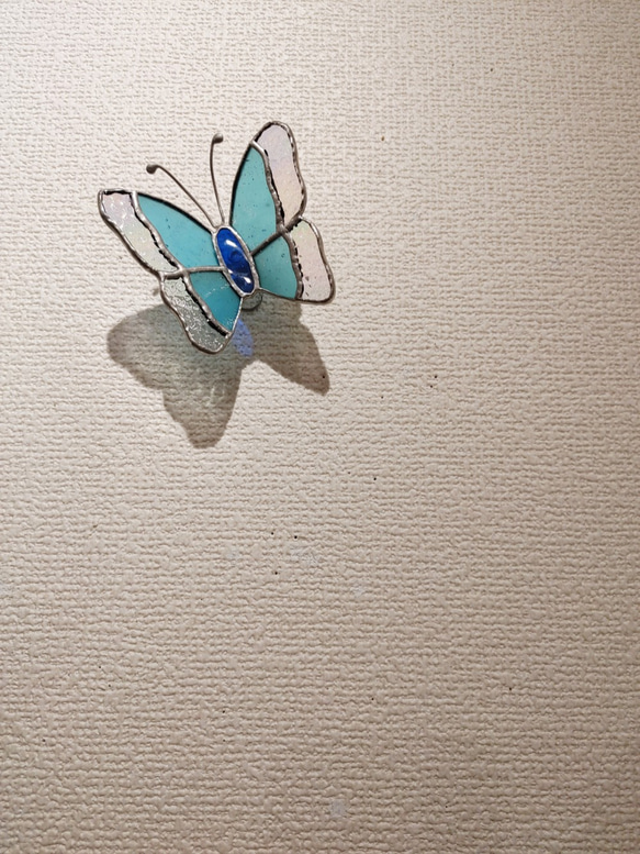 ステンドグラスの蝶々＊ブルー 4枚目の画像