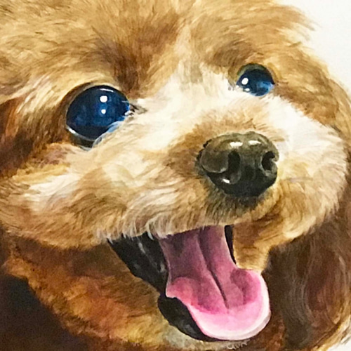 ペットポートレート ペットの肖像画 A4 絵画 ALOHA WIND FACTORY 通販  