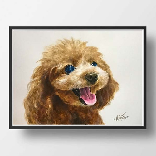 ペットポートレート ペットの肖像画 A4 絵画 ALOHA WIND FACTORY 通販  