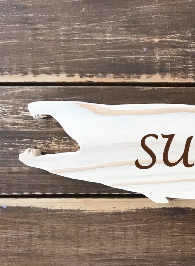 キングサーモンの表札　ウッド