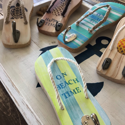 ビーチサンダル型インテリアフック Seaボーダー その他