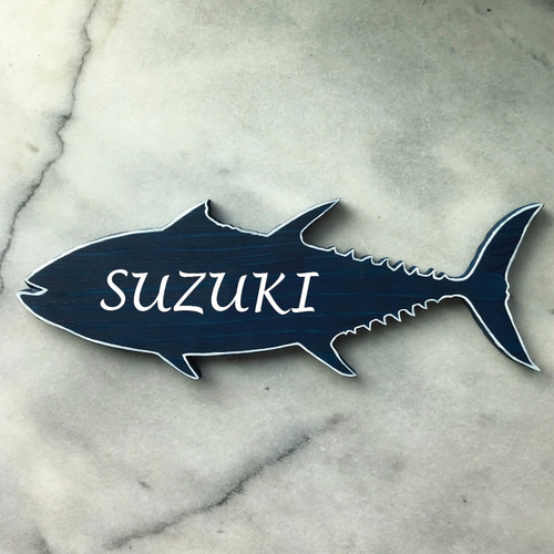 ブランド雑貨総合 クジラがお迎えするウエルカムプレート 表札・ネームプレート ウェルカムボード