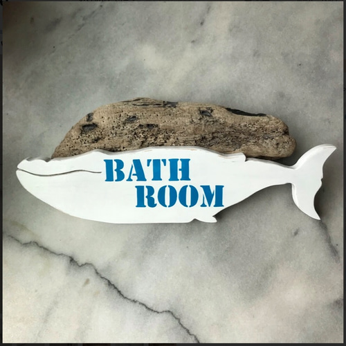 ALOHA WIND クジラのサインボード バスルーム