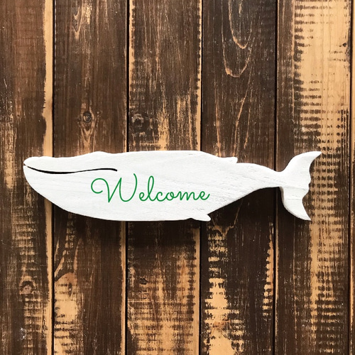 Creema限定 】クジラたちのサインプレート3点セット 表札・ネーム