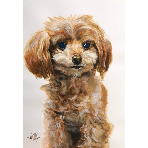 ペットポートレート ペットの肖像画 A4 絵画 ALOHA WIND FACTORY 通販  