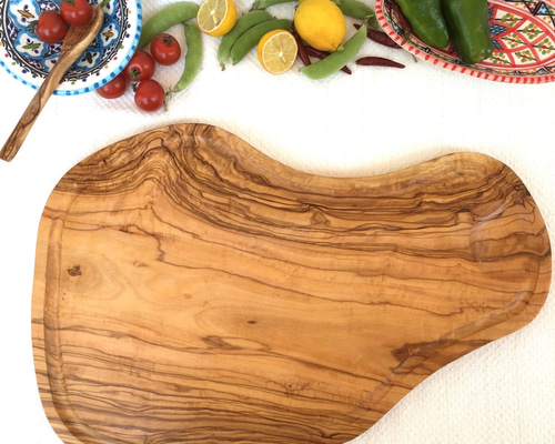 オリーブの木 溝付き持ち手つき B型ボード 約38cm オリーブの木 溝