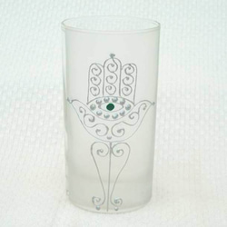 Chai Glass ☆ 突尼斯 ☆ 天方夜譚 直型 Hamsa L11a 第1張的照片