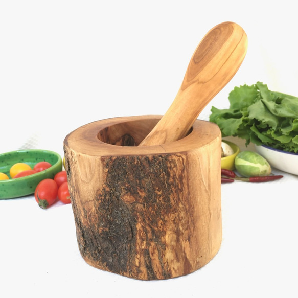 オリーブの木 超特大 すり鉢すりこ木のセット 高さ約20cm 楽天市場】すり鉢