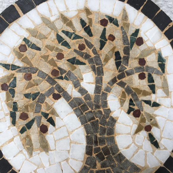 たわわに実る「聖なる木」 オリーブの木を模したモザイクタイル　オリーブの木15＊ 3枚目の画像