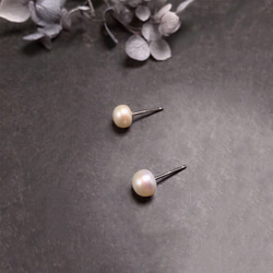 天然淡水珍珠 s925純銀耳釘 第6張的照片