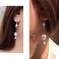 《 起點 》喜馬拉雅白水晶 s925純銀耳環 ｜ 透明系 第2張的照片