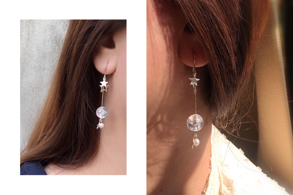 《 起點 》喜馬拉雅白水晶 s925純銀耳環 ｜ 透明系 第2張的照片