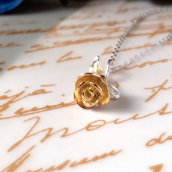 已售完 玫瑰花 s925純銀項鍊 第2張的照片