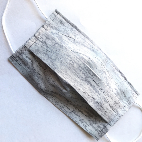 已售完 布口罩套 日本100%純棉布製 灰紋 接單製作 第5張的照片