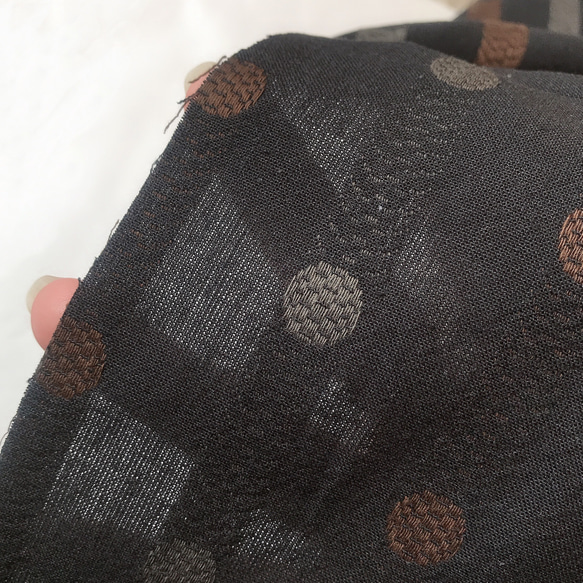 布口罩套 日本100%純棉先染布製 黑 第9張的照片