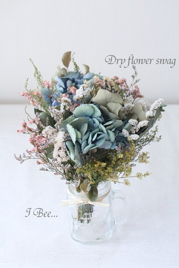 8.アンティーク紫陽花スワッグ 1.アンティーク紫陽花スワッグ