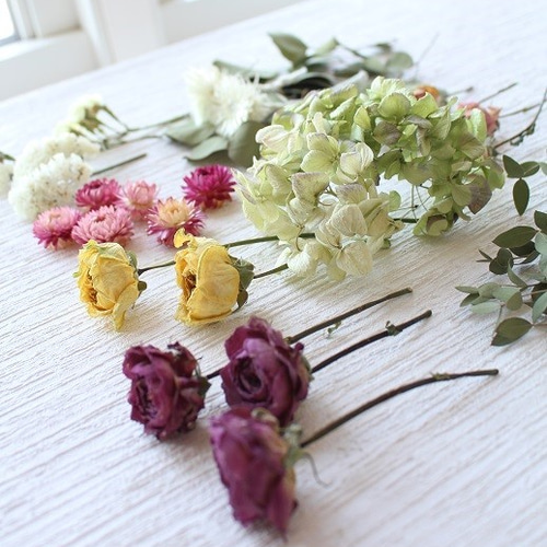 ドライフラワー花材セット(茎短め&ヘッド) ドライフラワー I ドライフラワー花材セット(茎短め&ヘッド) ドライフラワー I