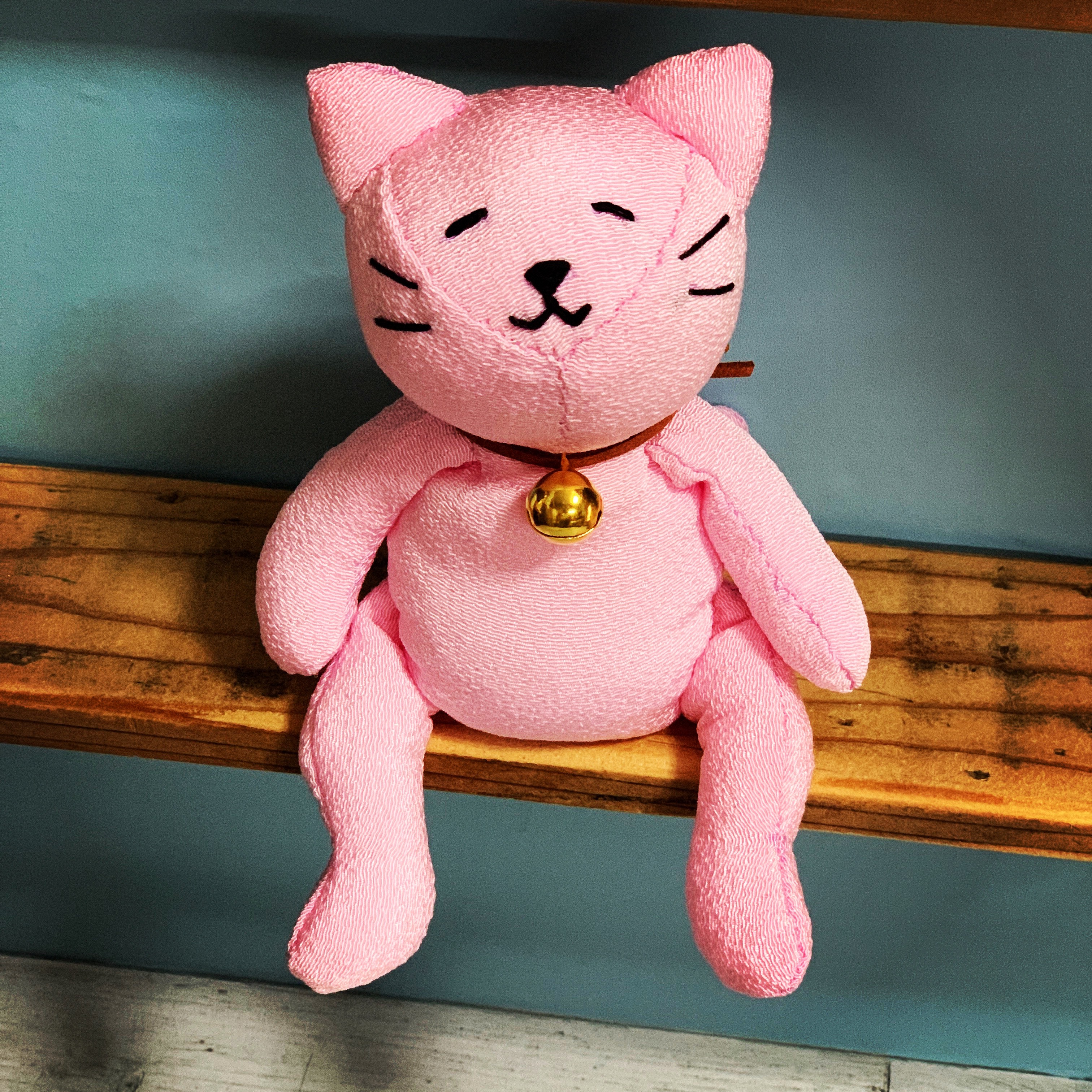 ねこ　ぬいぐるみ　ネコ　モヘア　ハンドメイド