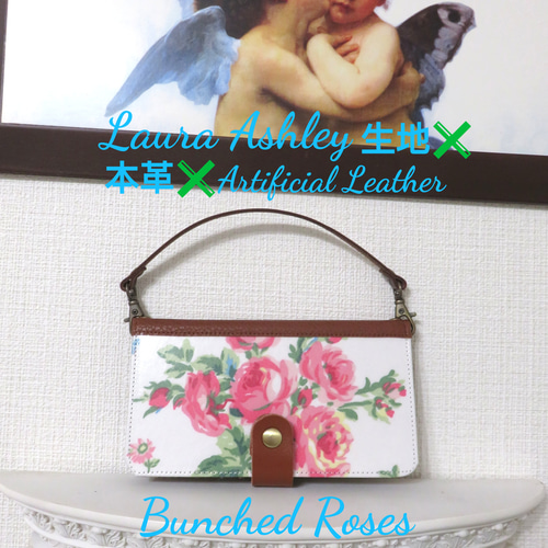 Laura Ashley ローラアシュレイ ”Bunched Roses” 手帳型スマホケース 