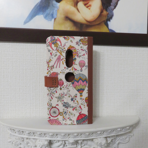 リバティ“スカイハイ(ポケットいっぱいの思い出)” 手帳型スマホケース 