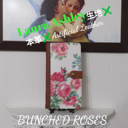 Laura Ashley ローラアシュレイ ”Bunched Roses” 手帳型スマホケース 