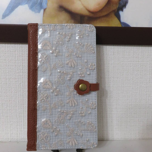 リバティ ミナペルホネン デザイン生地 手帳型スマホケース (概ね全