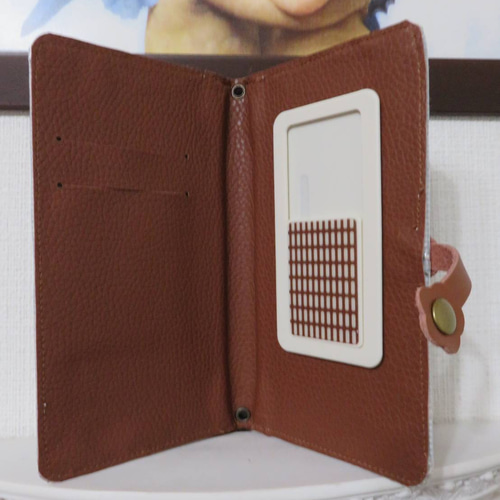 ミナペルホネン “フィールドオブフラワー” 汎用性手帳型スマホケース 