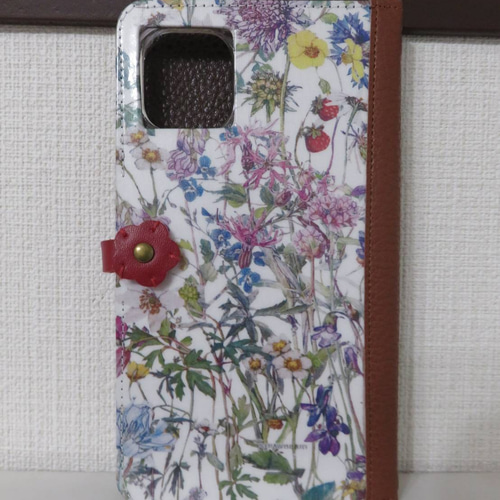 リバティ“ワイルド フラワーズ” 手帳型スマホケース ストラップ有り 