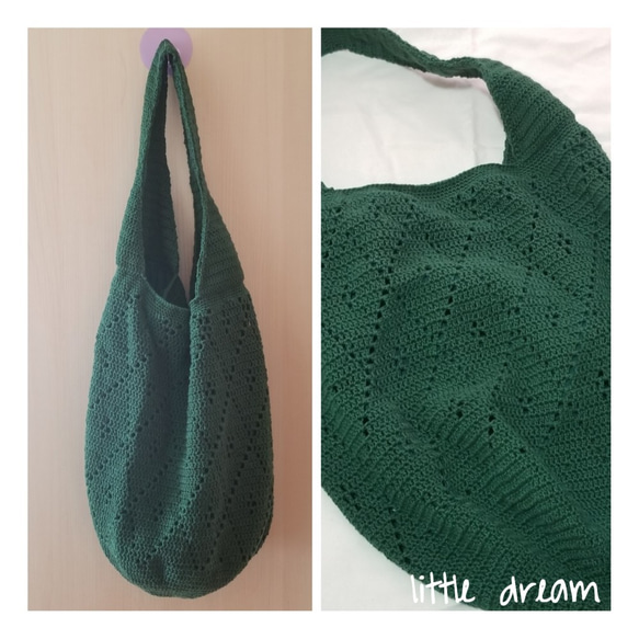 diamond pattern shoulder bag 第4張的照片