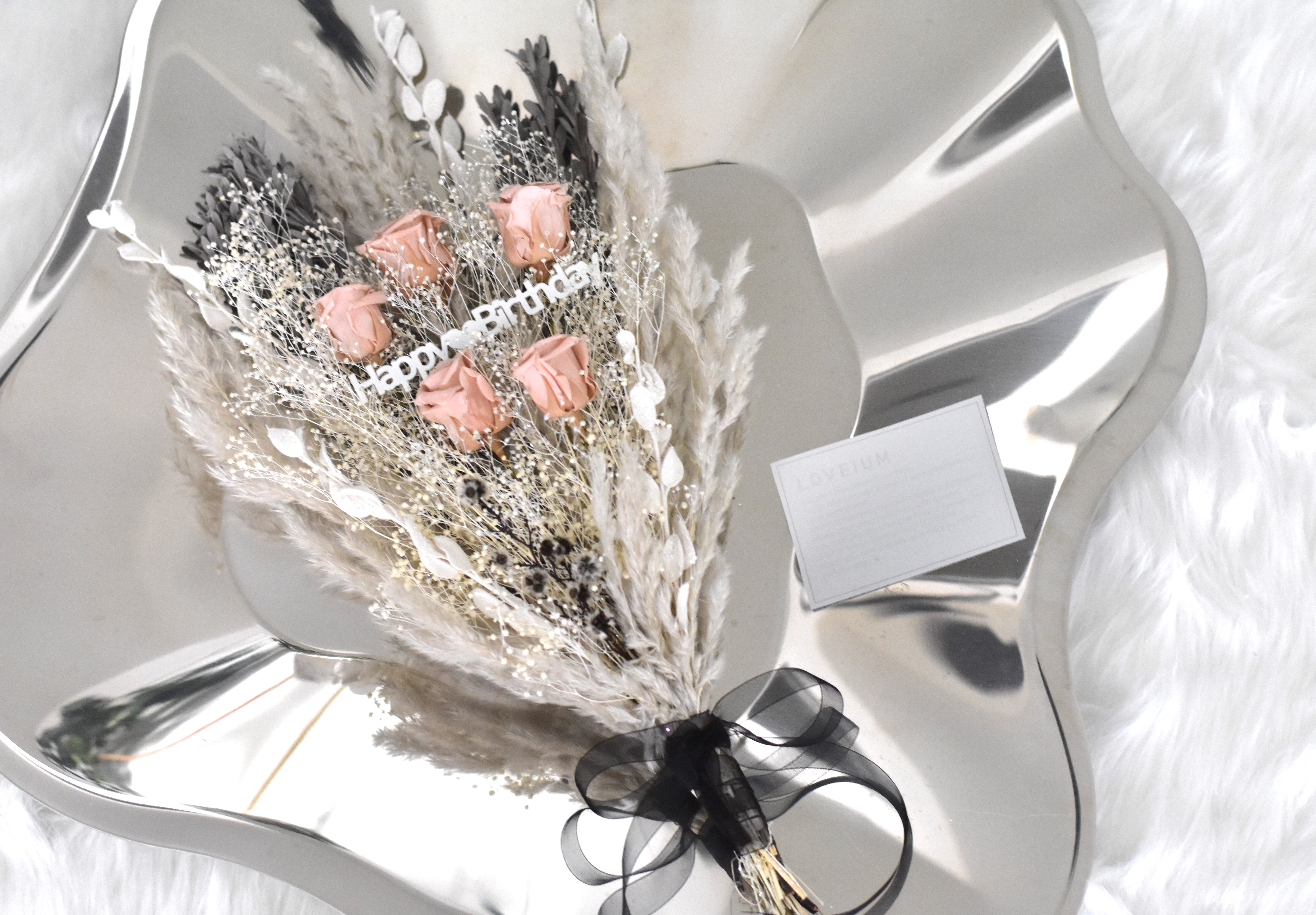 White Lace agate【花束　ブーケ　スワッグ】