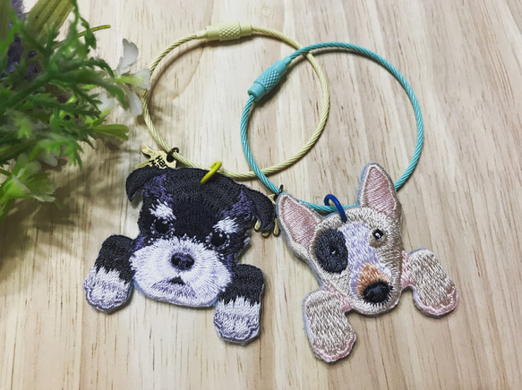 可愛 小狗 彩色 鎖匙扣 keychains 第3張的照片