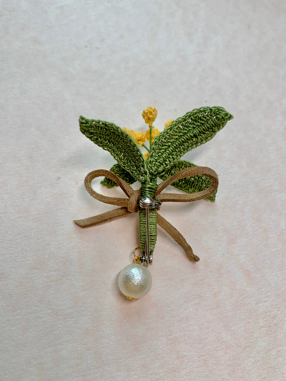 Brooch | Mimosa < 含羞草 > 合歡草 | 珍珠 編織 胸針 第4張的照片