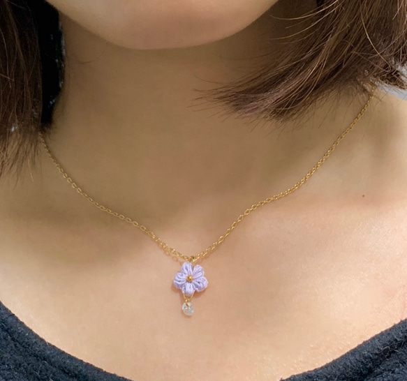 Simple but Elegant | < 淡 雅 簡 約 系 列 > 捷克閃石 | 淡紫 頸鏈 Necklace 第4張的照片