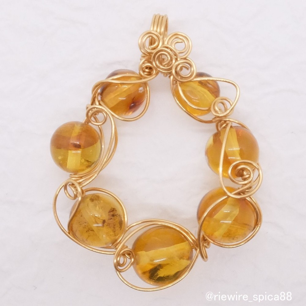 【Creema限定 秋の福袋】＊柔和＊アンバー(琥珀)のアクセサリーセット